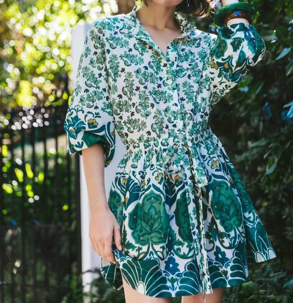 NEW CARA CARA beatrice mini dress in samara green
